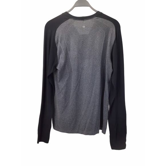Lululemon Sports Workout Long Sleeve Shirt Mens Size Large Black/gray - Picture 3 of 12